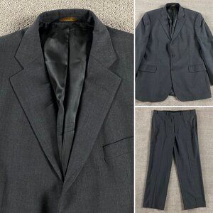 Brooks Brothers 346 Stretch Suit Men's 45R Pants 38x33 Measures 38x30 Gray